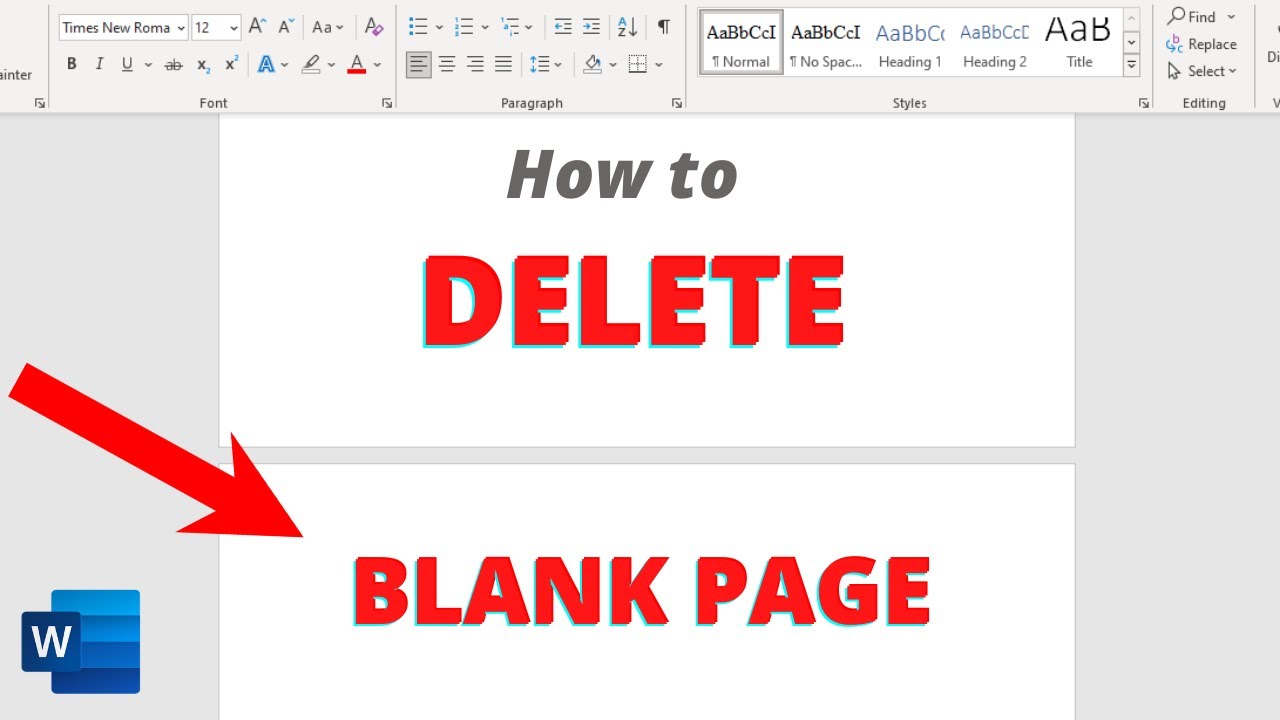 How to Delete Page in Words